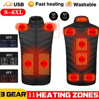 911 places heated vest men women usb heated jacket heating vest thermal clothing hunting vest winter heating jacket blacks 6xl