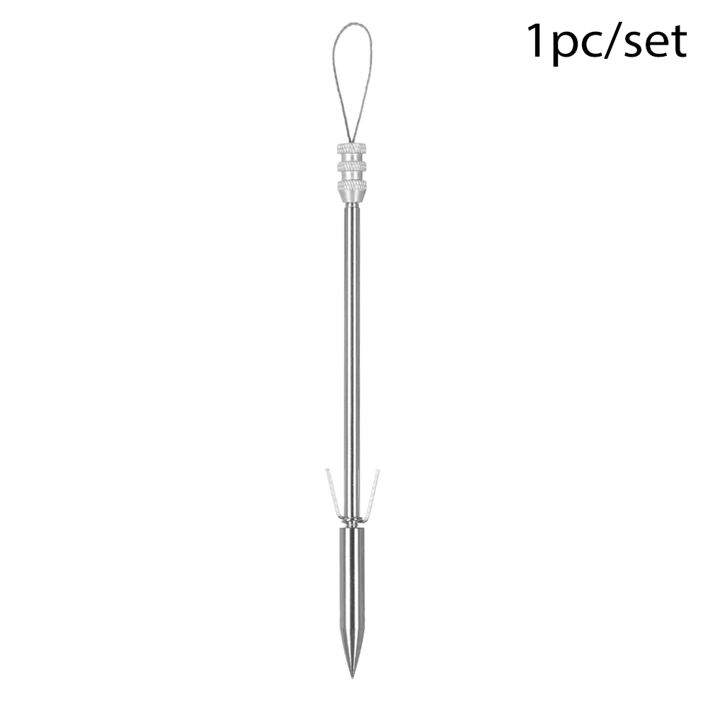 1PCS 1/3 шт покрытые серебром Нержавеющая сталь охотничья Рогатка/ловить рыбу Рогатка для рыбалки 146 мм наконечник Дротика прочный рыболовные принадлежности - Цвет: 1PCS