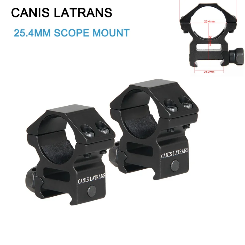 Canis Latrans Scope Mount для 1 дюймовых труб 21 2 мм Rail Picatinny Weaver кольца среднего профиля (набор