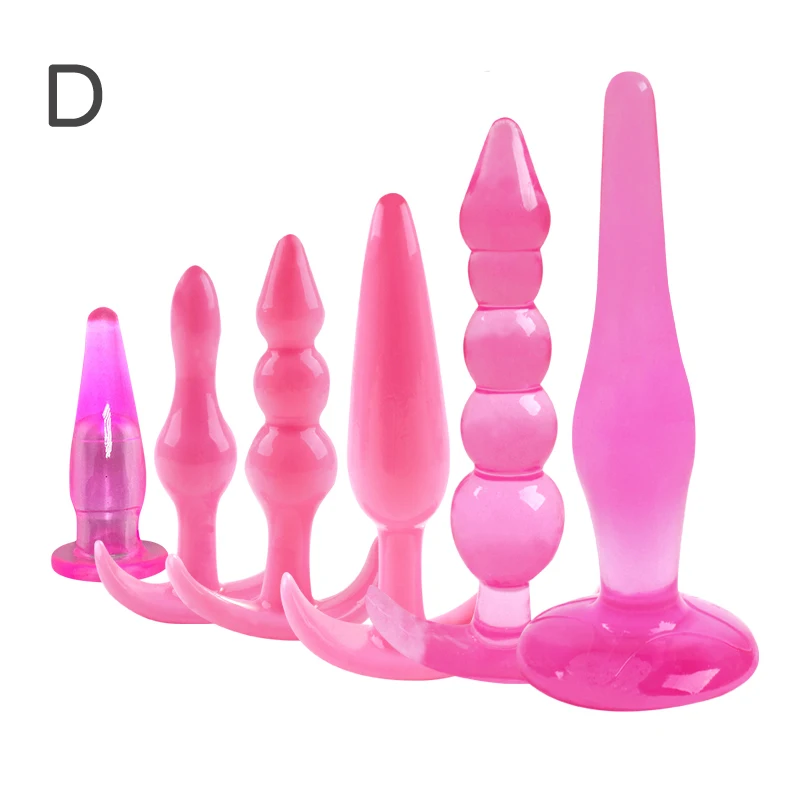 Анальная пробка из мягкого силикона 6 шт./компл. для стимуляции точки G