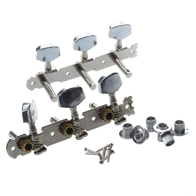 

Серебристая металлическая гитарная головка для настройки ключей Peg 2 шт.