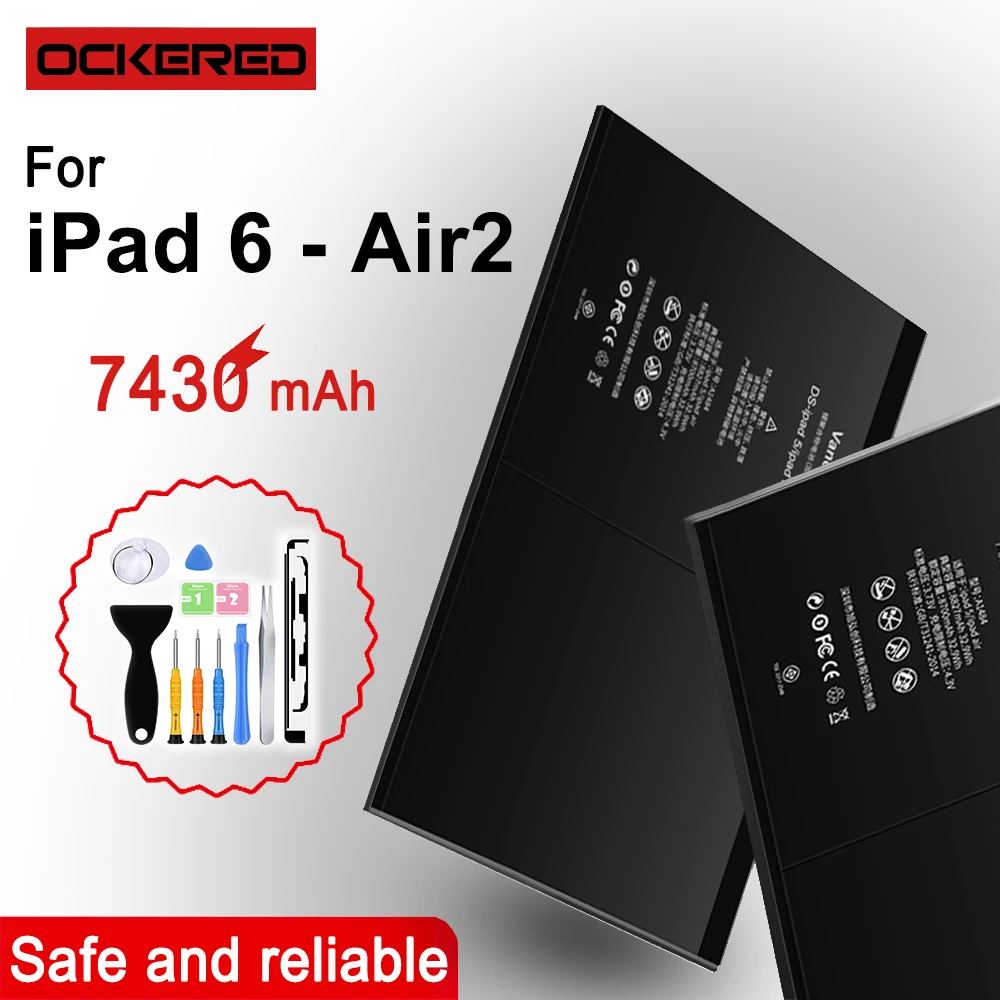 

Аккумулятор для iPad 6 Air 2, аккумулятор A1547, A1566, A1567, 7340 мАч, аккумулятор для планшета Apple iPad Air2, iPad6 с бесплатными инструментами