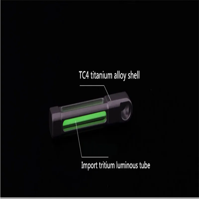 

Free Shipping Self luminous 25 year titanium alloy tritium gas lamp key ring life-saving emergency lamp For gift Tritium Lamp