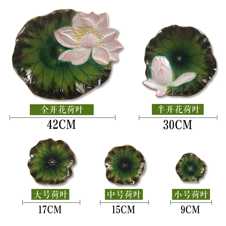 Китайский Стиль смолы 3D рыба из листьев лотоса стене висит украшения отеле