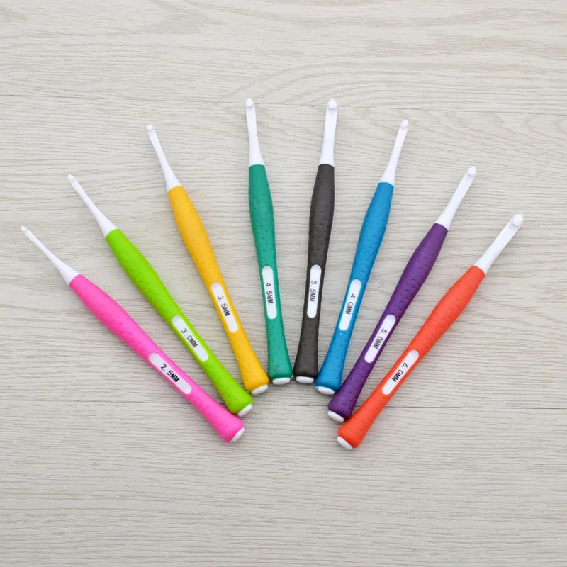 8 шт. Крючки Комплект ABS ручкой Вязание Вышивка крестом иглы комплект DIY