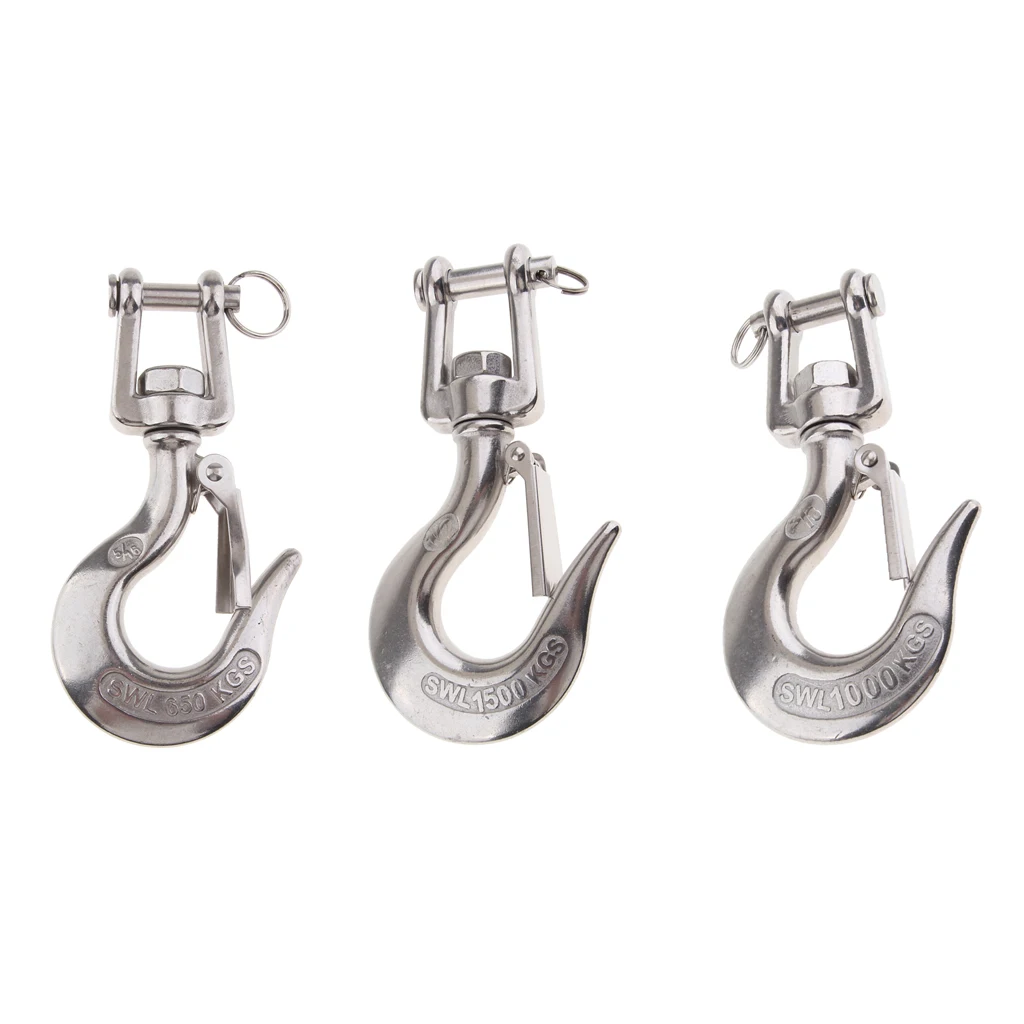 Поворотный ушко захватная Скоба подъемная цепь крюк с защелкой безопасности 1500