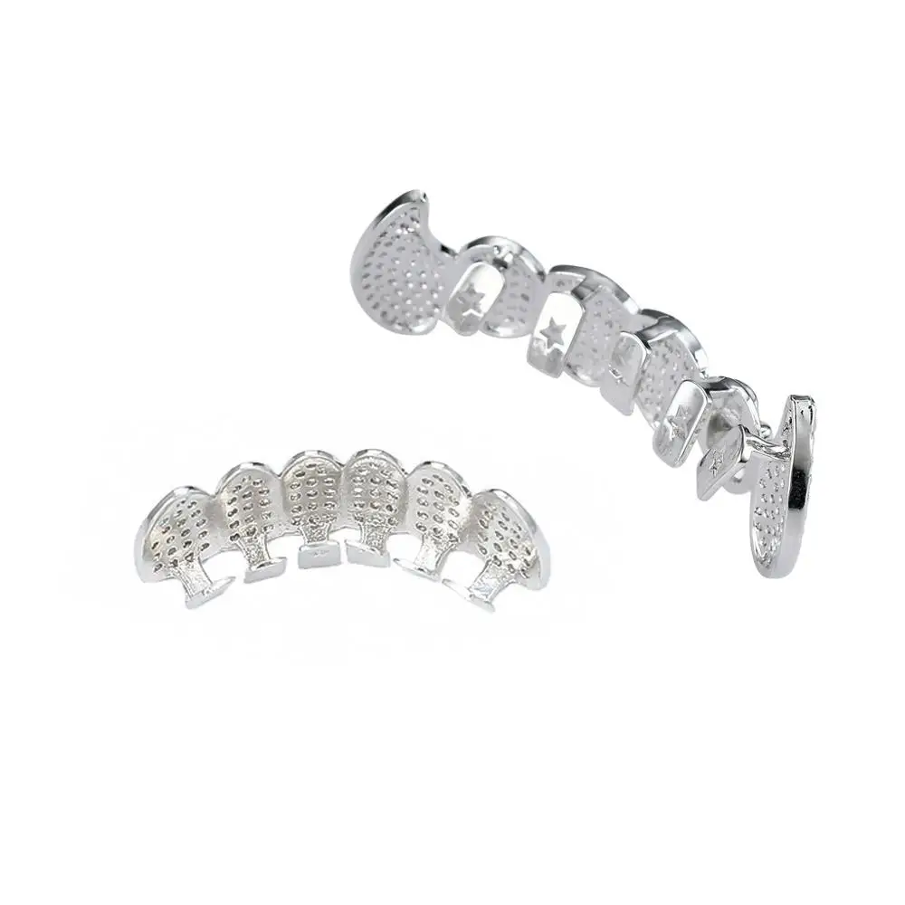 Футболки в стиле хип хоп Череп Grillz зубов комплект золотых ювелирных изделий с