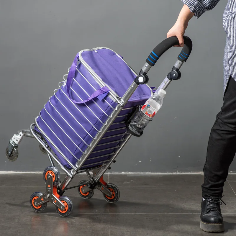 Shopping Cart Small Luxury Model Folding Old Trolley Basket Folding. |