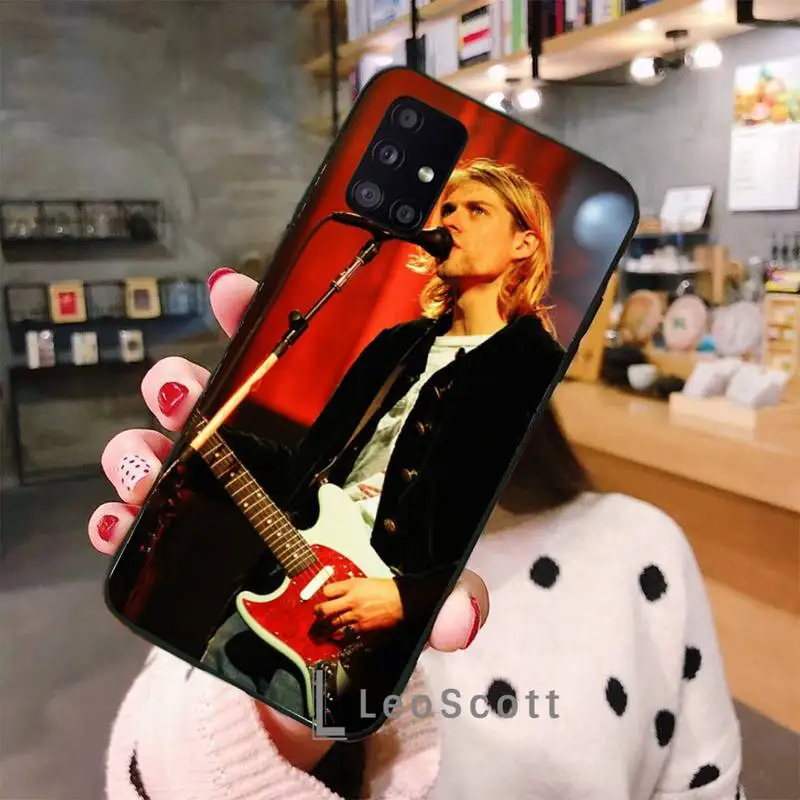 

Rock Band Nirvana Kurt Cobain Phone Cases For Samsung A50 A51 A71 A31 A21S S8 S9 S10 S20 S21 Plus Fe Ultra 4G 5G