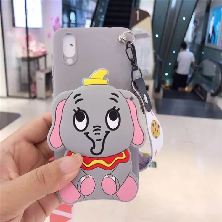 GrayElephant Gray Милый 3D кошелек дизайн кошка чехол для Motorola Moto G7 power G7+ G6 Play G6+ G6 Plus животные Свинья Мягкий ТПУ чехол - Цвет: GrayElephant Gray