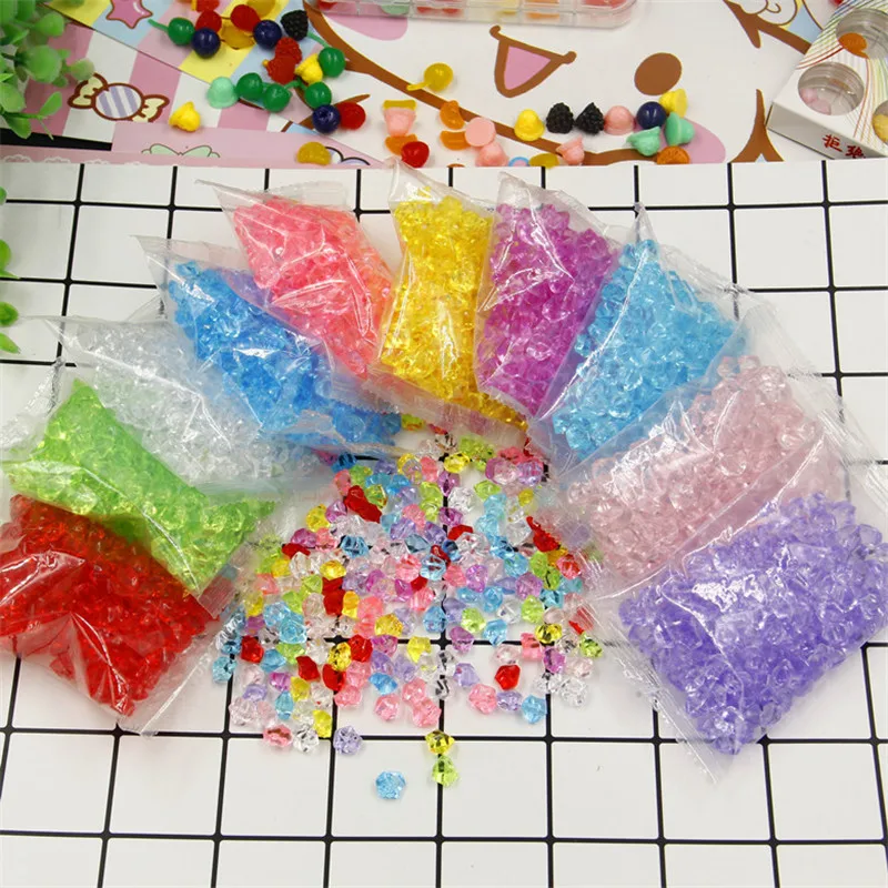 Разноцветные Бусины шарики подвески слайм игрушки маленькие бусины для