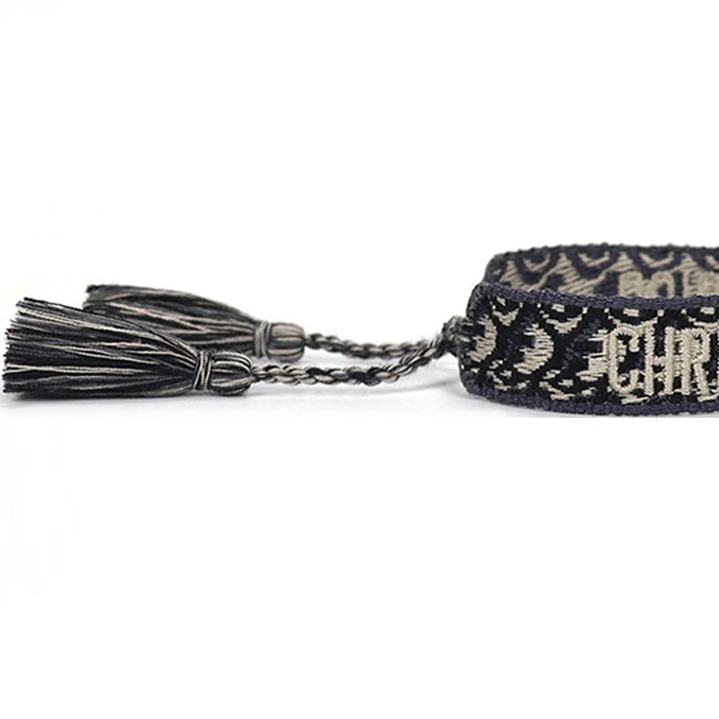 

Trendy Handmade Friendship Bracelet For Women Men Braided Bracelet Vintage Embroidery Tassel Bracelet Signature Jewelry 2021