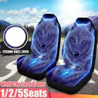 127 шт. универсальный чехол для автомобильных сидений 3D с принтом волка полиэстер ткань эластичный Авто протектор подушки сиденья для автомобиля все включено