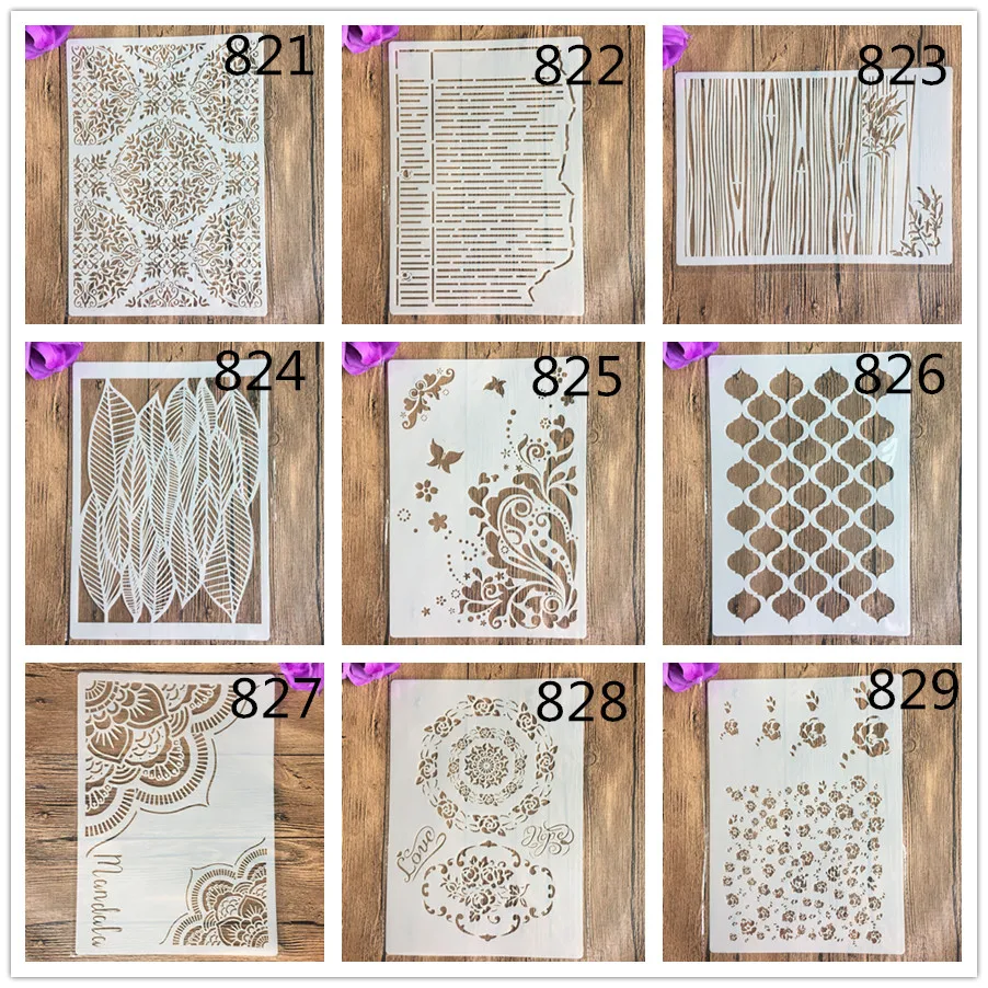 A4 29*21 см животных Сделай Сам Трафареты настенная живопись раскраска для