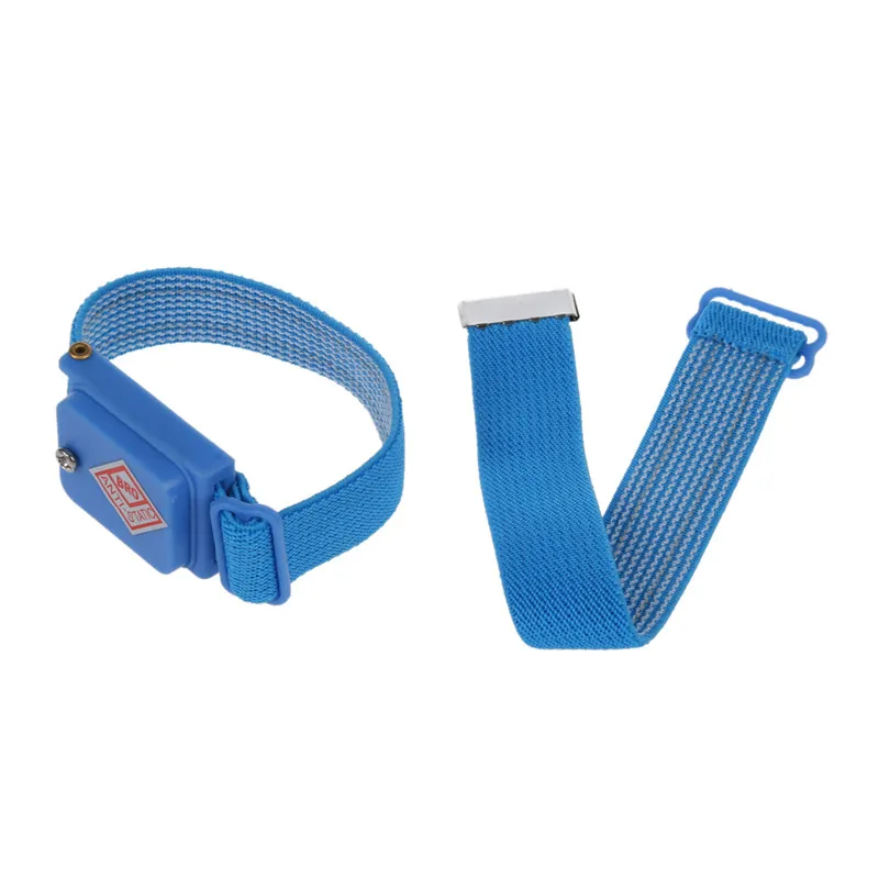 Синий беспроводной Регулируемый эластичный Антистатический браслет на запястье