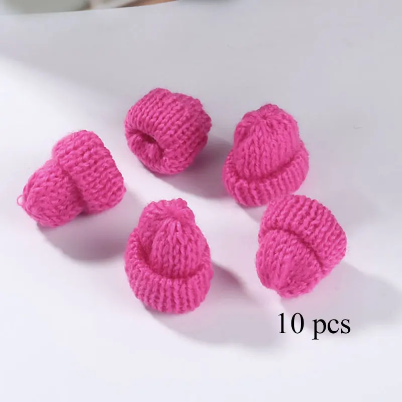 10 шт цветные вязаные мини шляпы DIY ремесло принадлежности головные уборы одежда