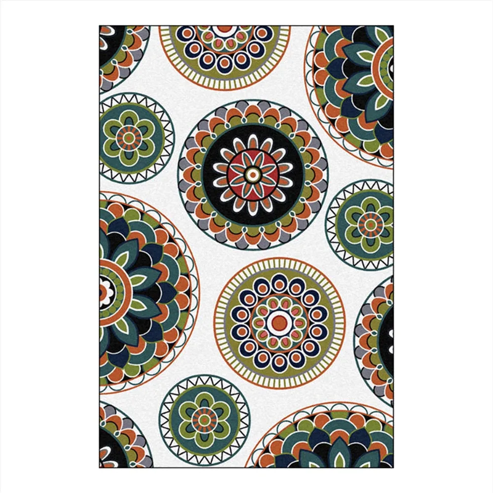 Винтажный утолщенный ковер с круглым цветочным узором в скандинавском стиле Bubble