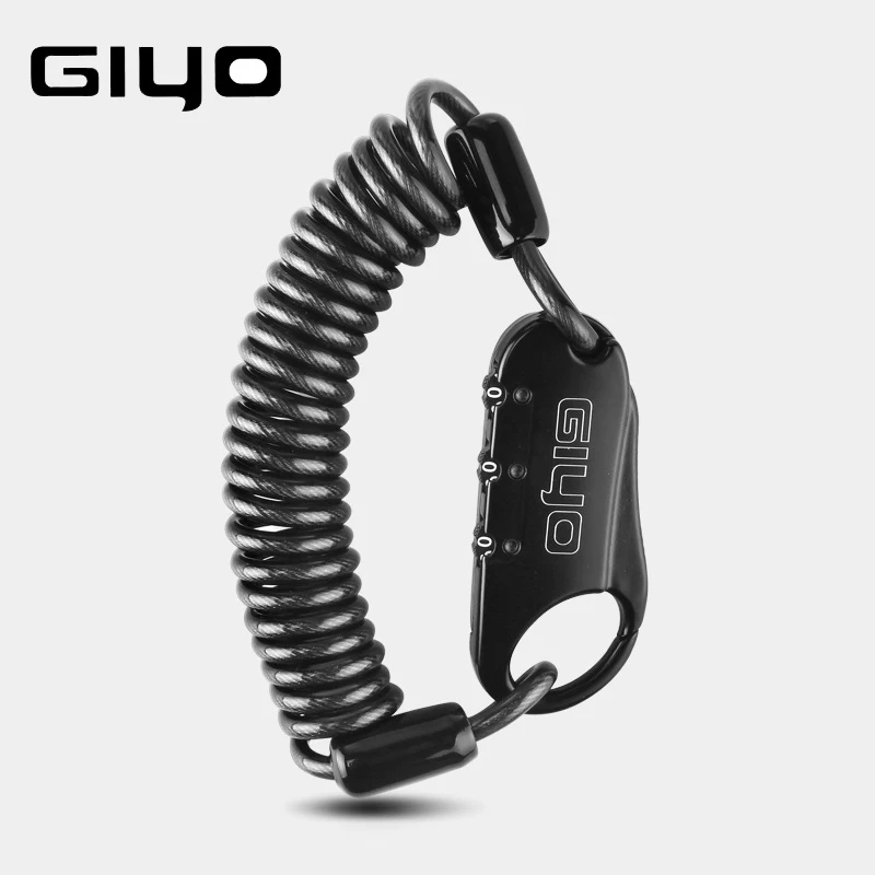 Замок велосипедный GIYO 1500 мм Противоугонный 3-значный кодовый замок для чемодана