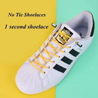 1pair no tie shoelaces round elastic locking shoelaces kids adult sneakers shoelaces quick lazy shoe lace shoestrings 25 colors