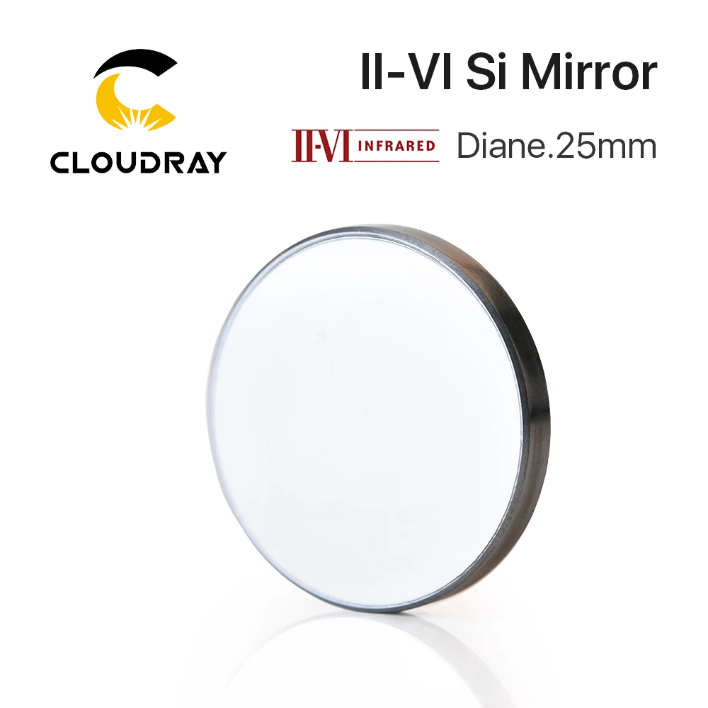 Cloudray Original Ii-vi si Espelho Diâmetro. 25 mm Thk.3 mm 10.6um Lpms Revestimento para Co2 Gravação a Laser Máquina de Corte