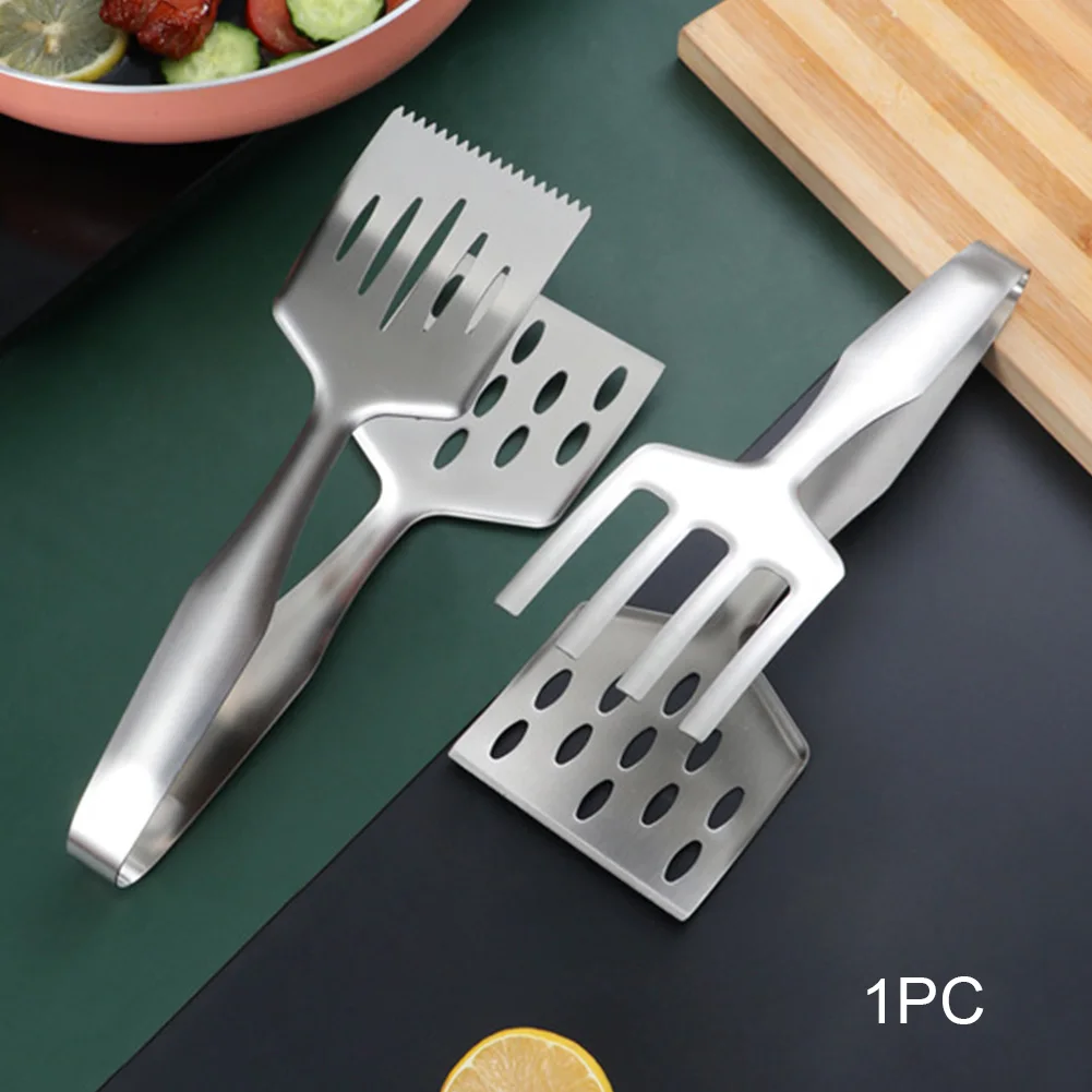 

Meat Bread Food Home Kitchen 2 In 1 Pizza Pies Stainless Steel Serving Steak Slotted Spatula Cake Fish Cooking Tongs Buffet