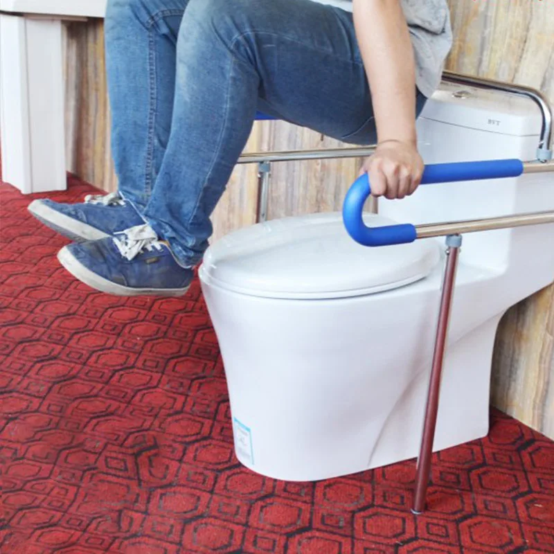 Медицинский Профессиональный Туалет высота 77 5 см Нескользящие поручни нагрузка