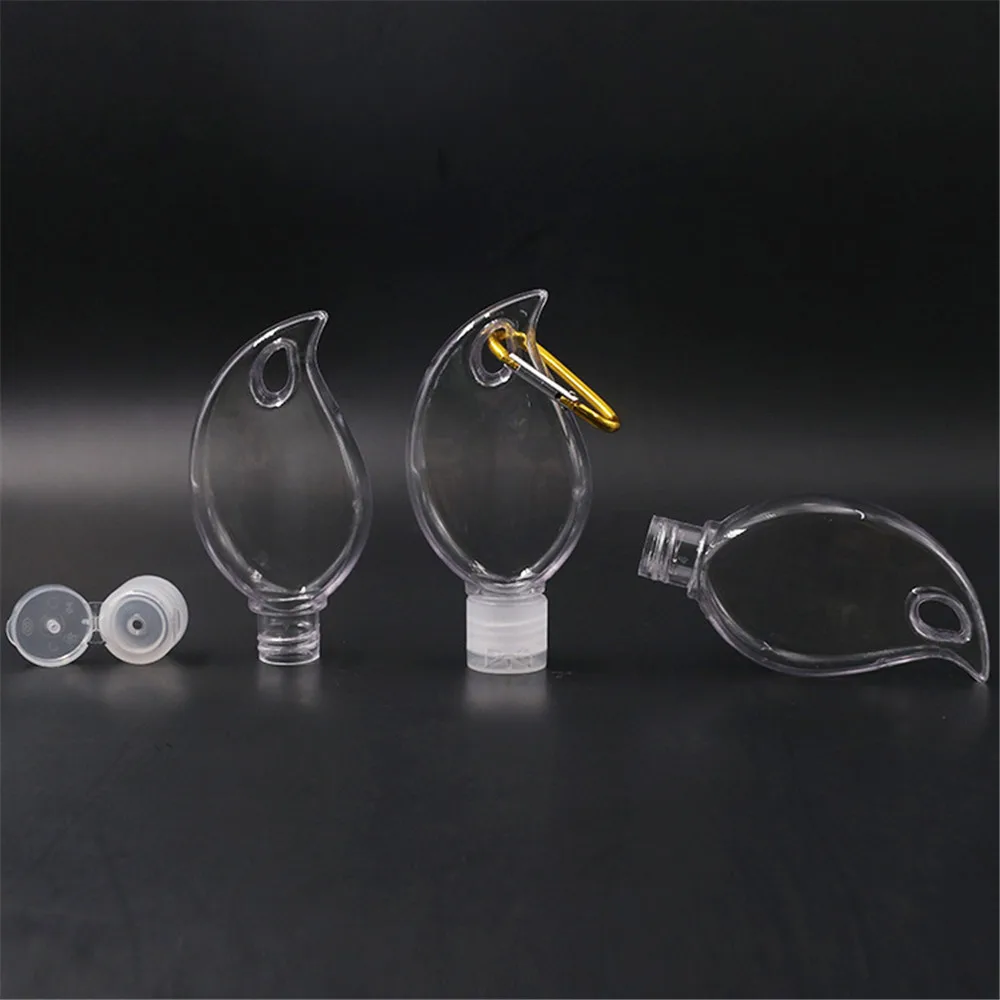 Переносная пустая многоразовая бутылка в форме сердца с кольцом для ключей