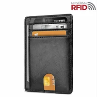 fashion men women bag slim rfid blocking leather wallet credit id card holder purse money case card wallet phone card holder