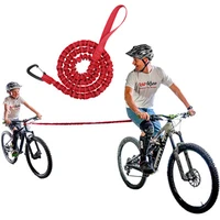 2021 3m heavy duty bike tow cable towing pull rope strap hooks van mountain bike parent child rally rope portable tow rope