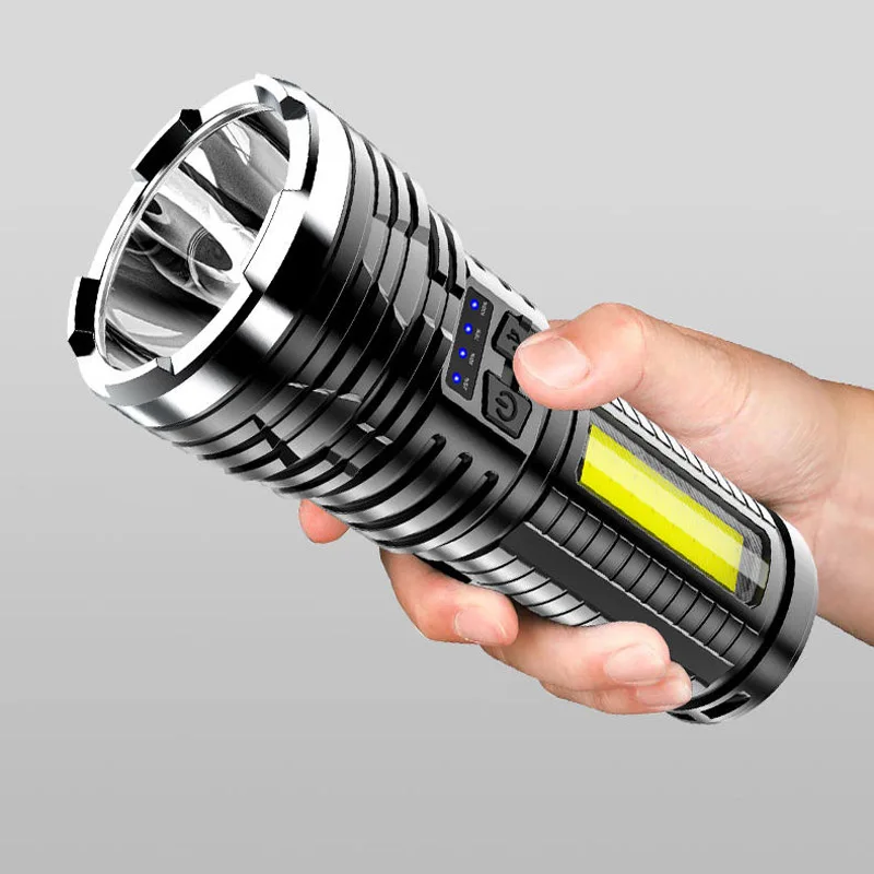 Online Linterna Led Potente XHP500, Linterna Táctica Recargable Por Usb X56, Lámpara De Mano, Iluminación Para Exteriores, Envío Gratis, 2 Uds.