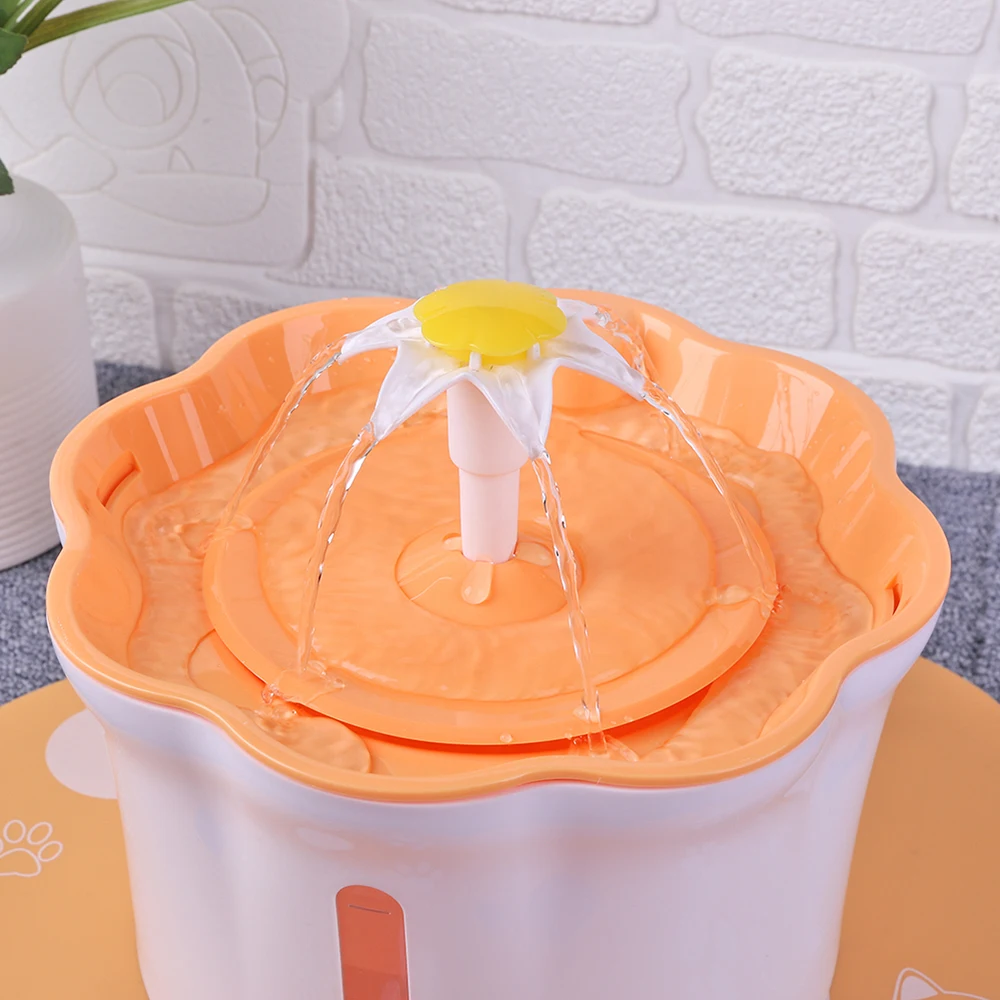 2.4L автоматический фонтан для воды домашних животных кошек светодиодный