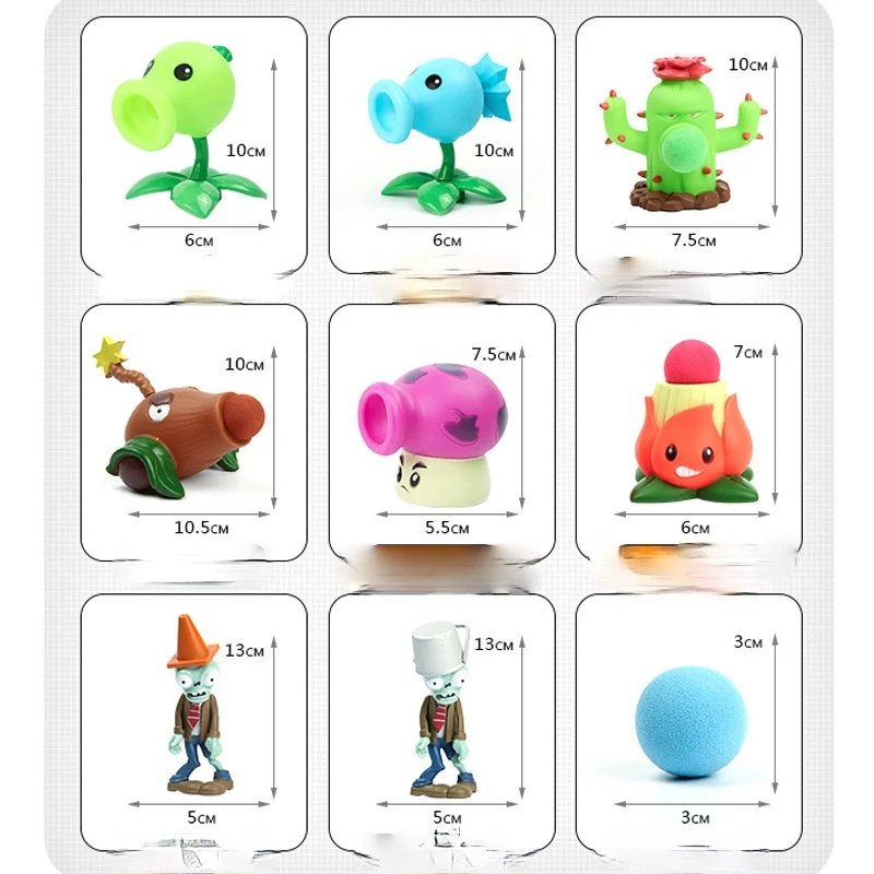 

Large Genuine Plants vs. Zombie Toys 2 Complete Set Of Boys Soft Silicone Anime Figure Children's Dolls Christmas Birthday Gifts