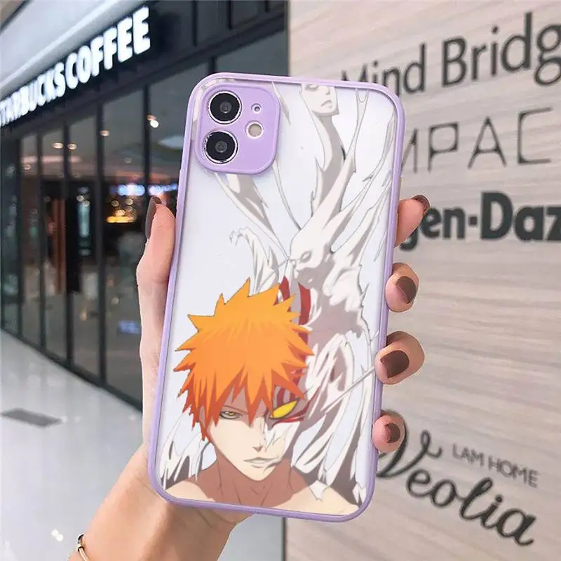 

Bleach Japanese anime Phone Cases matte transparent For iphone 7 8 11 12 plus mini x xs xr pro max luxury brand cover shell