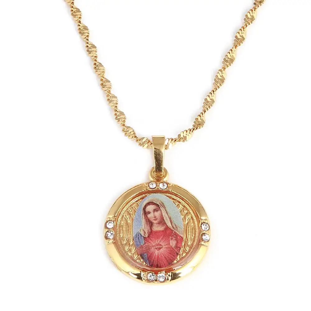 Ожерелье с кулоном Девы Марии для женщин и девушек ювелирное изделие Our Lady Godness