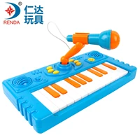 21 keys kids cartoon electronic piano toy interactive toddler piano keyboard baby piano musical toy with microphone