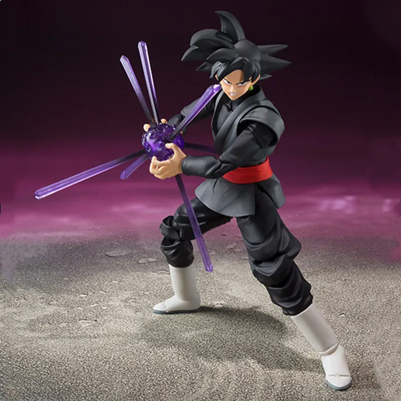 Принтом из мультфильма Жемчуг дракона Супер Saiyan черный Гоку Zamasu ПВХ фигурка