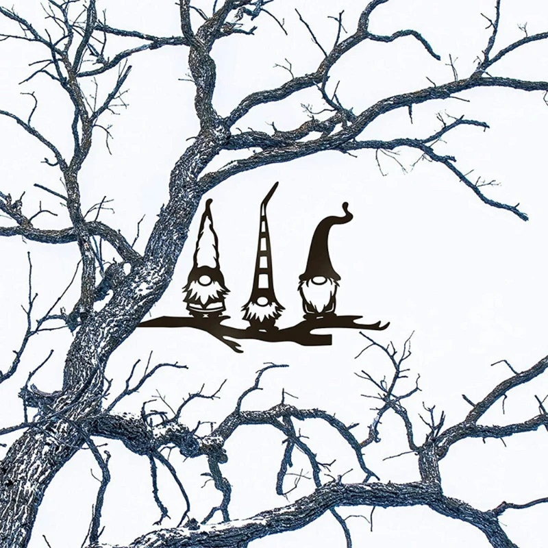 

Metal Iron Gnomes Statue Art Silhouette Home Garden Decoration Outdoor Yard Patio Courtyard Artwork Dwarf Ornaments