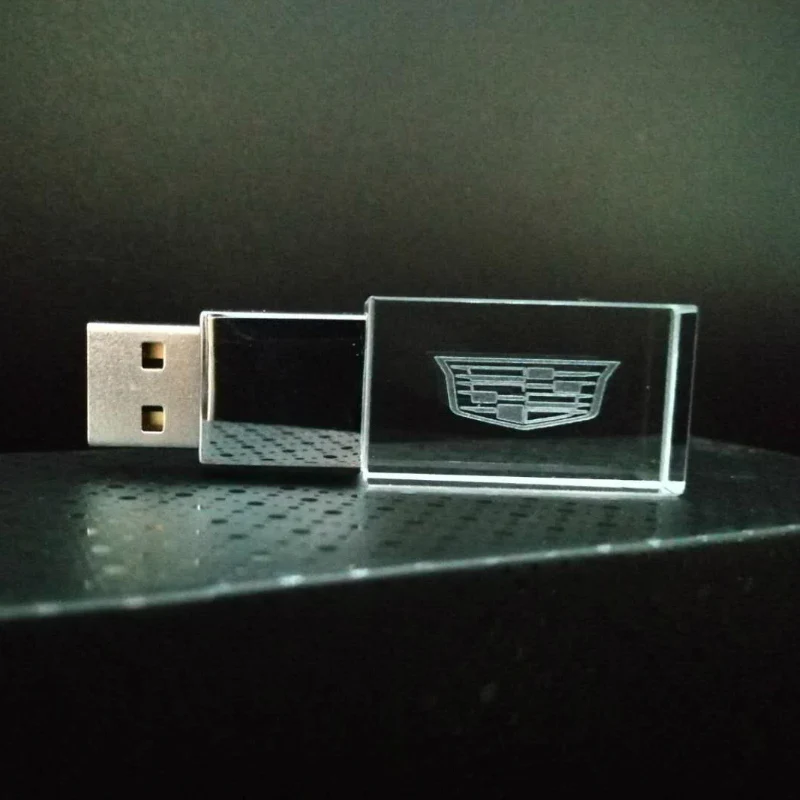 64 Гб usb2.0 Cadillac Логотип Автомобильный металл с украшением в виде кристаллов ключ USB