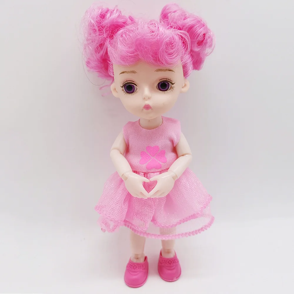 Оригинальная кукла BJD для девочек 16 см 13 совместных детских игрушек милый розовый