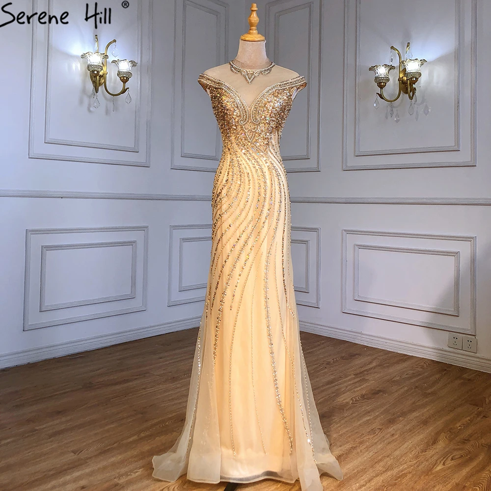 Extreme Luxury Sexy Sparkly Tulle Evening Dresses Crystal Sequined Mermaid Elegant Gowns 2022 Real Photo LA6114 | Свадьбы и