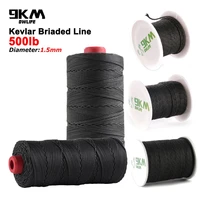 black braided kevlar line 500lbs high strength 1 5mm heavy duty fishing kite tactical survival camping hiking outdoor 501000ft