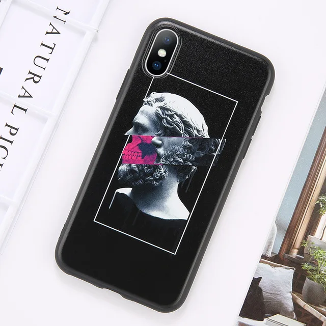 KJOEW для iPhone 11 Pro Max 6 6s 7 8 Plus X XR XS Max 5 5S SE чехол для телефона мультяшная статуя абстрактное искусство окрашенный Мягкий ТПУ чехол - Цвет: AC4910