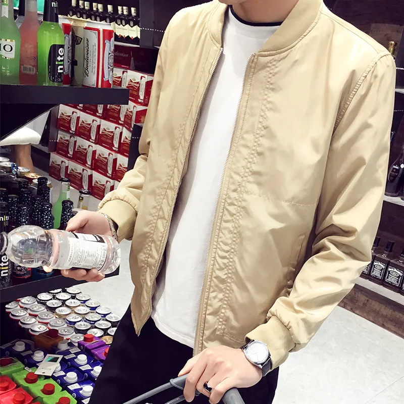 

Spring and autumn jacket casual clothes handsome men's baseball uniform spring