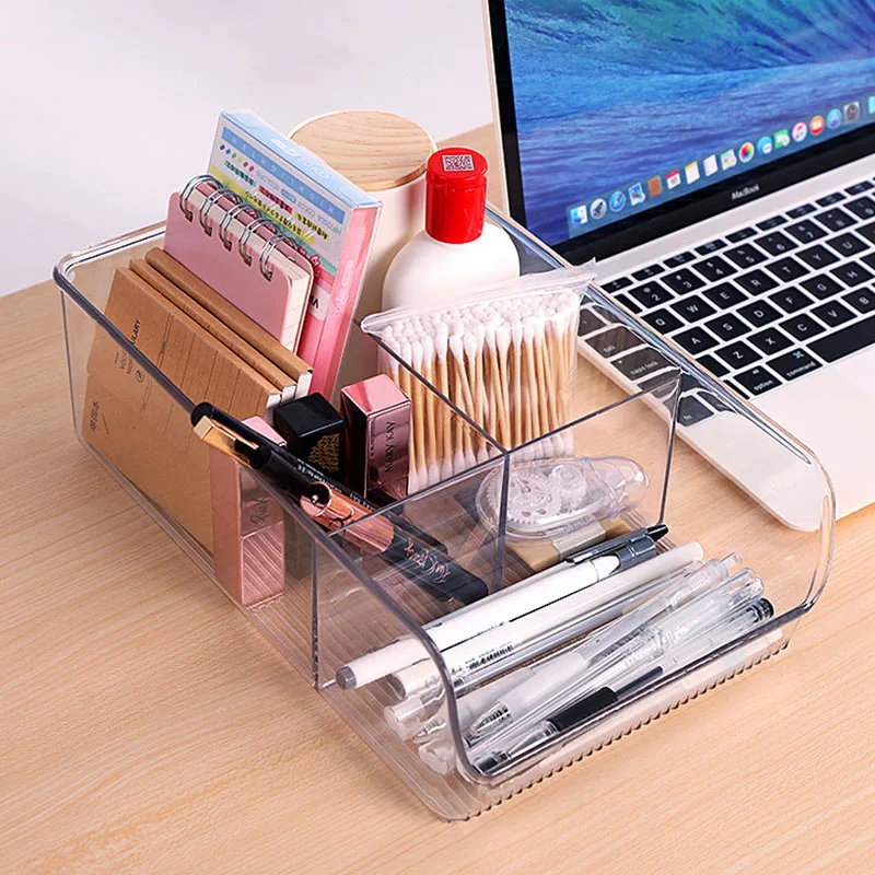 

Простой Настольный органайзер для ванной комнаты, органайзер для хранения косметики, бытовые пластиковые контейнеры, настольные аксессуар...