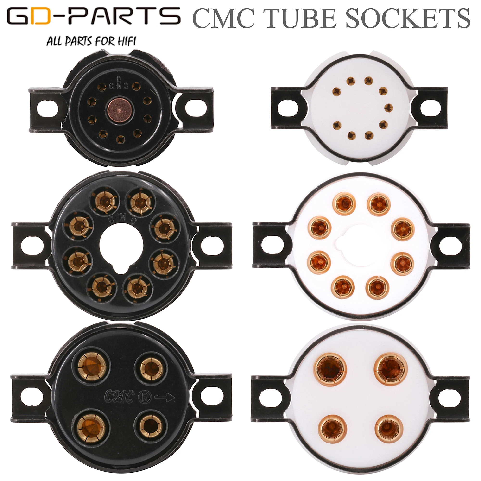 CMC бакелитовая PTFE гнезда вакуумных трубок баз 4pin 8pin 9pin для 2A3 300B KT88 EL34 12AX7 ECC81 ECC82 6550