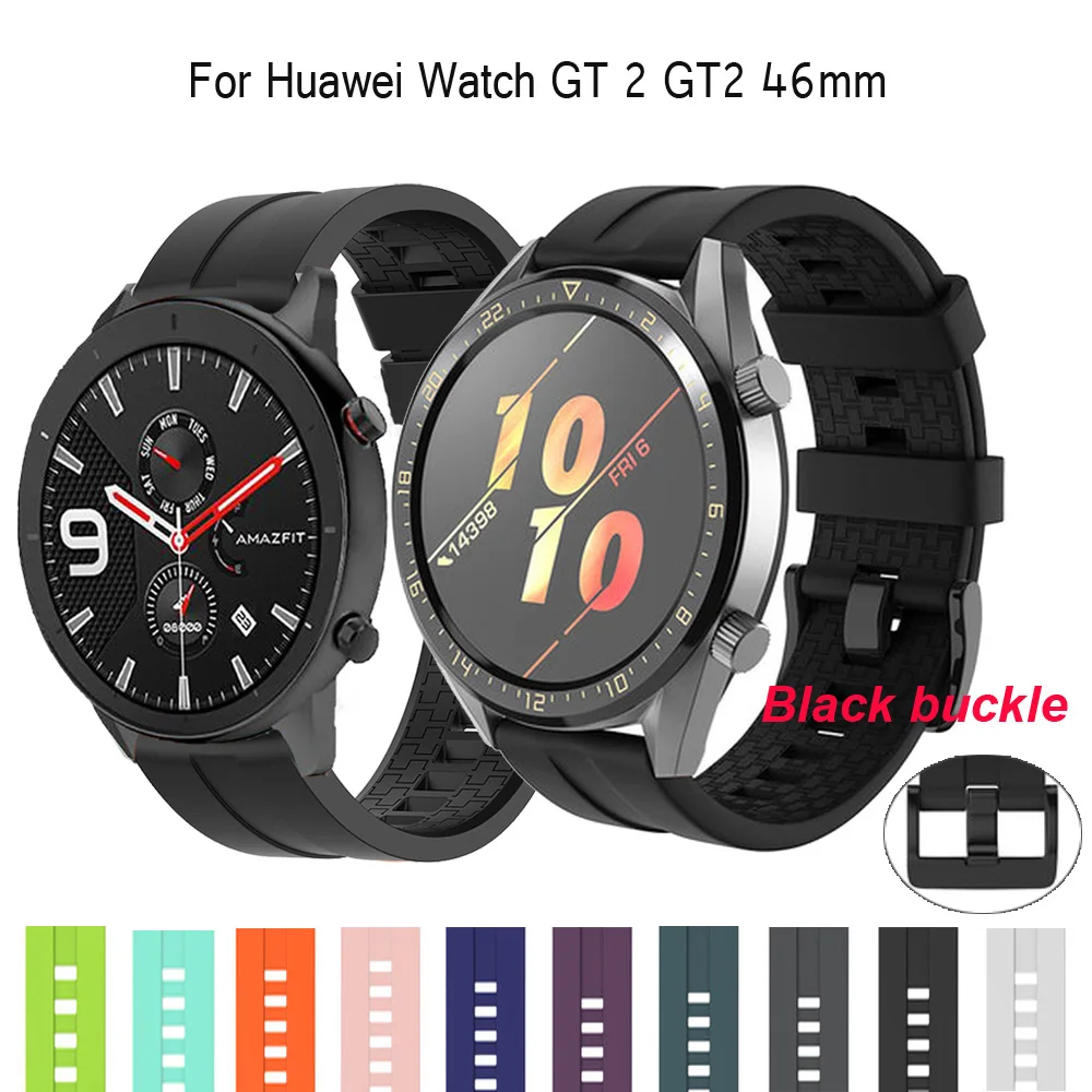 Для Huawei Watch GT /GT2 46 мм/GT 42mm46мм Смарт часы силиконовый спортивный ремешок для часов