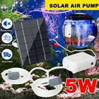 Комплект воздушного насоса на солнечной батарее, наземный водяной воздушный насос, Оксигенатор, солнечный аэратор с кислородными шлангами, воздушный камень для пруда, сада