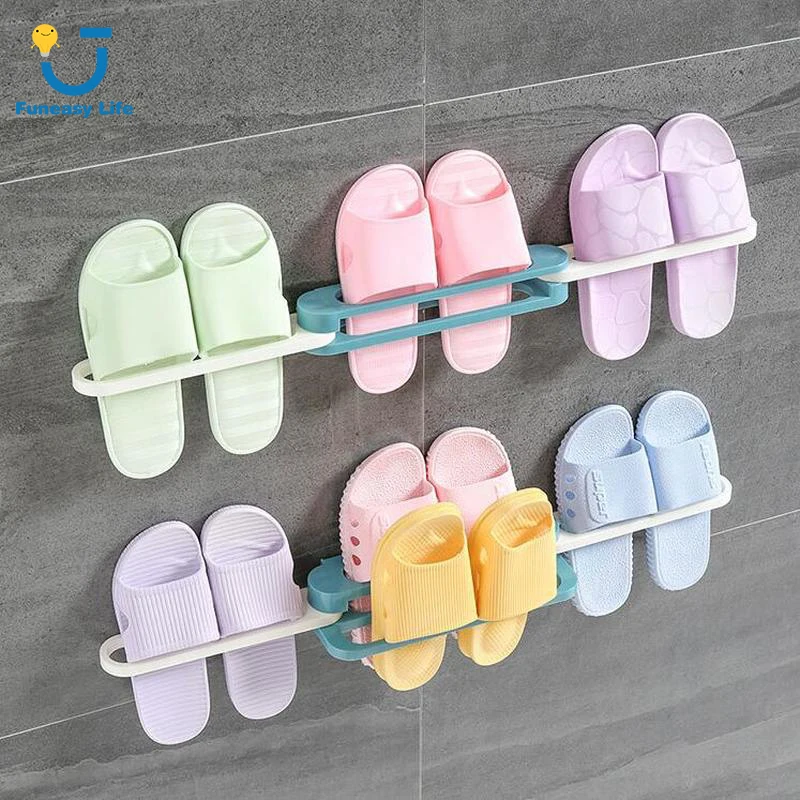 Регулируемый Компактный настенный держатель для обуви вешалка полотенец