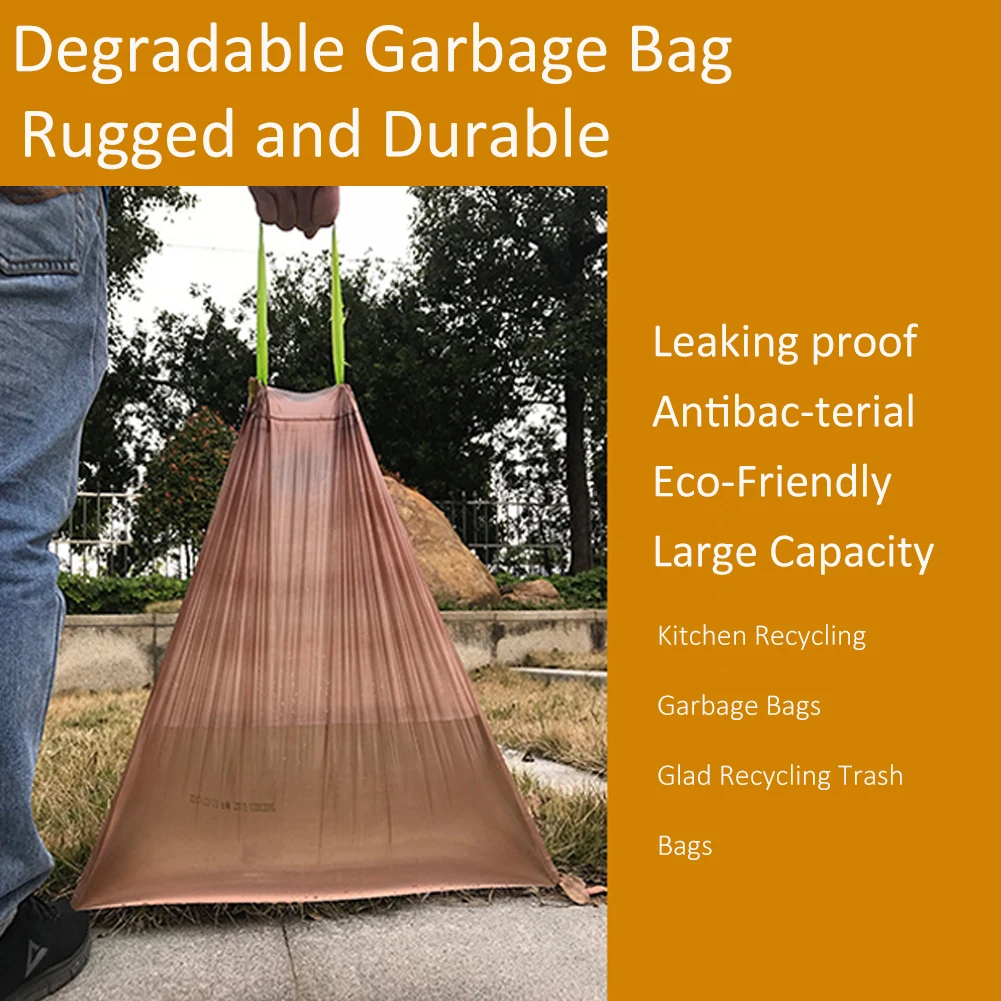 Для выведения токсинов 40 шт Разлагаемый мусорный мусорные мешки для мусора с