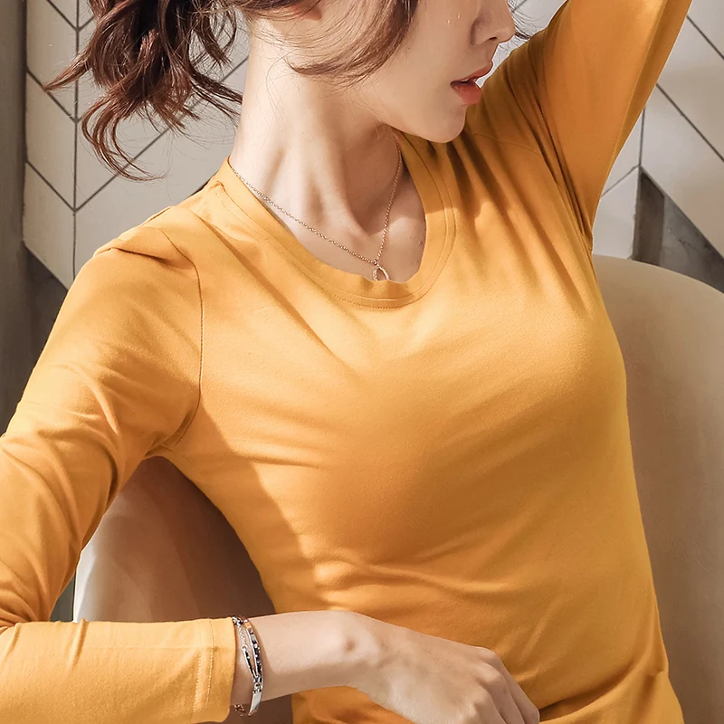 Футболка Soperwillton Женская повседневная с длинным рукавом 6 цветов XL | одежда